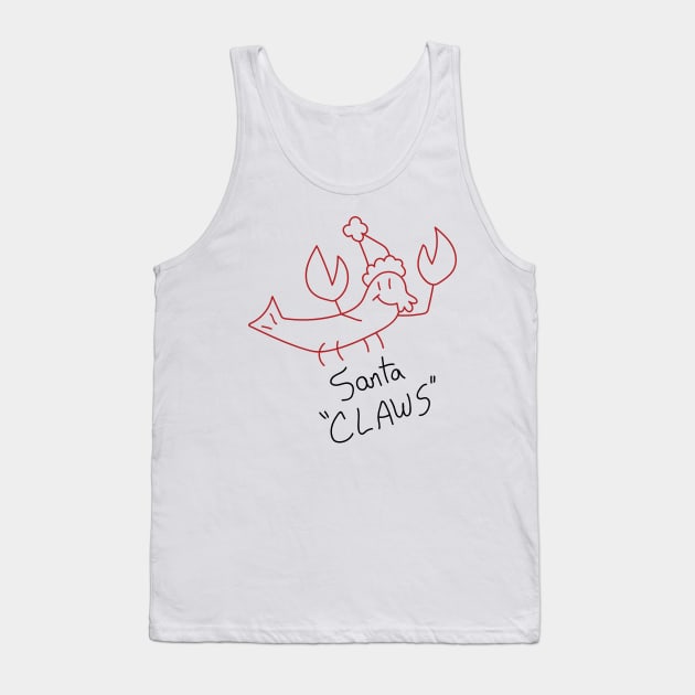 Santa "Claws" Tank Top by InsomniackDesigns